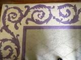 Custom Wool Rug with Lavender Border