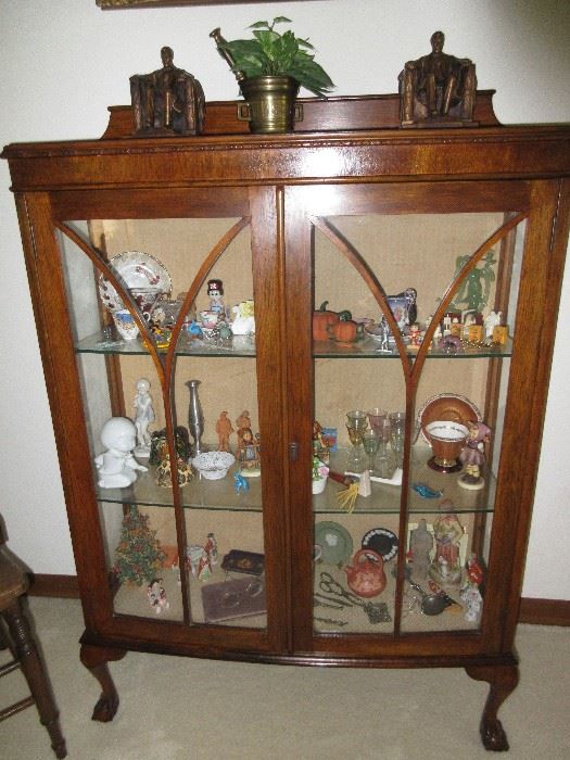 Antique cabinet fill with treasures from around the world