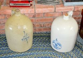 Red Wing #4 jug and a Hair tonic #4 jug