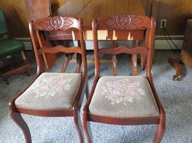 Duncan Phyfe needle point chairs