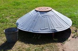 a Galvanized Kerosene chick brooder