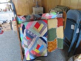 Quilts on a quilt rack