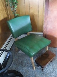 One of two Mid century modern chairs