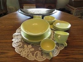 Mid-Century speckled dishes