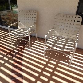Tropitone strap patio furniture and table