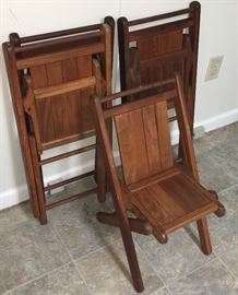 VERY FINE 1940'S WWII CHILD'S FOLDING CHAIRS.