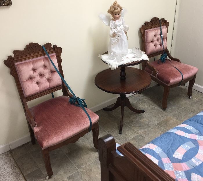 Mid 1800s east lake wood chairs