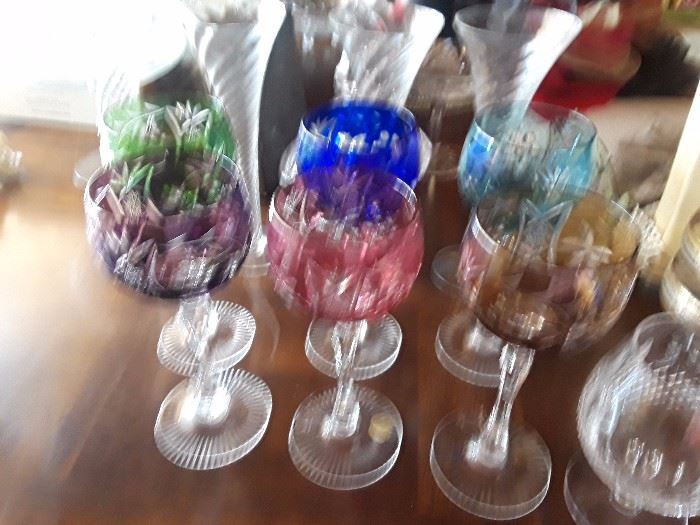 Crystal color goblets