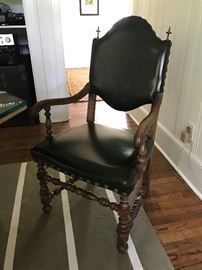 Purchased from a local architect, this chair was purchased in Princeton, NJ in the 1960s and dates to a much earlier period. Of Spanish or Italian origin.