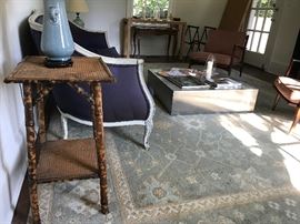 Victorian bamboo side table from England, late 1800s.