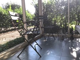 A classic pair of park armchairs from France.