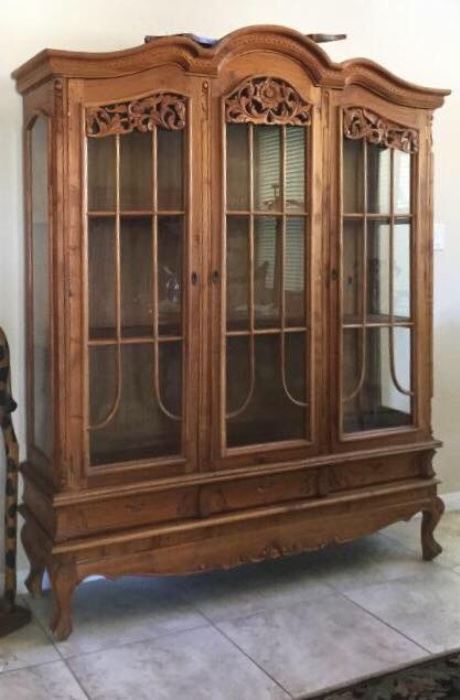 Incredible antique hutch - amazing carving 