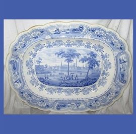 Large Antique Transferware Platter 