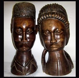 Tremendous Carved African Couple 