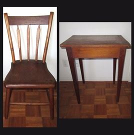 Small Antique Chair and Table