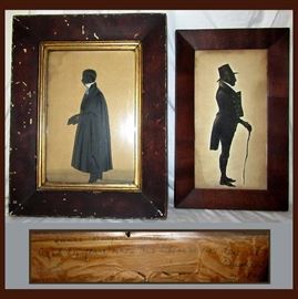 Fabulous Antique Silhouettes, Second has info on back stating that it was done in 1835 at Brighton  