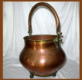 Great Large Copper Handled Pot 