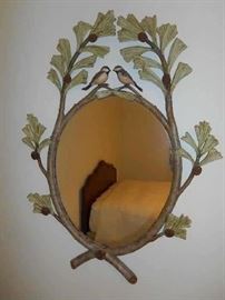 Bedroom #4-Upstairs:  The metal bird/branch mirror is for sale.  It's quite unique and is great in a bedroom, sunroom or foyer!  It is 40" tall x 31" wide.