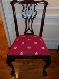 Dining Room:  Here is one of the six side chairs; each has the same seat design.