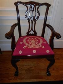 Dining Room: This is the second arm chair.  Notice that the seat cushion's design is different from the previously shown chair.
