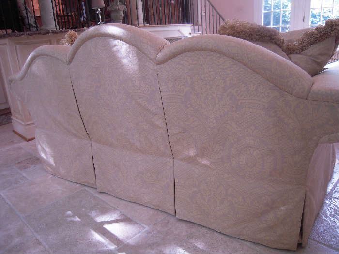 Sun Room-Atrium:   This is a back view of the CAMERON COLLECTION sofa.  Notice the detail of the triple arch back.
