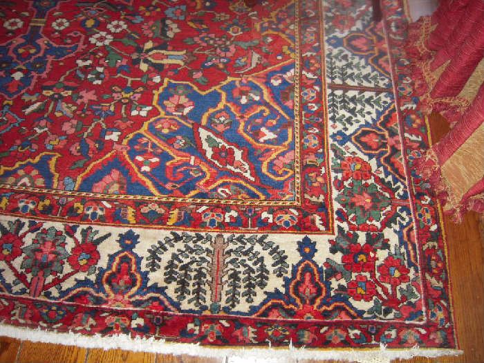 Library-First Floor:  This handmade PERSIAN - Baktiyari rug was originally purchased at ASSADORIAN RUGS here in St. Louis.  It measures 10'   6"  x  14'  6."