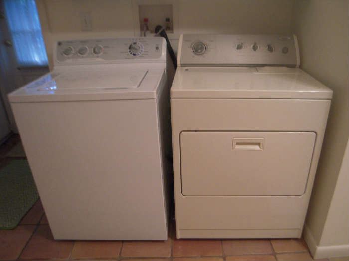 Laundry Room:  This is actually the area that you will be entering in and exiting from during the sale as we have set up the check-out area in the kitchen.  The GE washer and Whirlpool electric dryer are both for sale and are about five years old.  Each is priced individually.