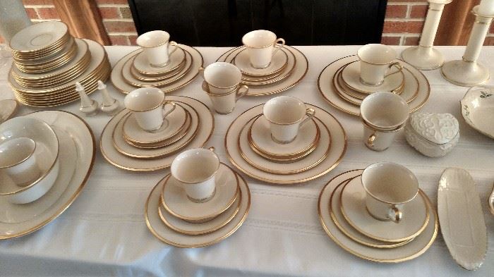 Lenox China Eternal pattern complete with serving pieces