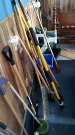 Numerous yard tools
