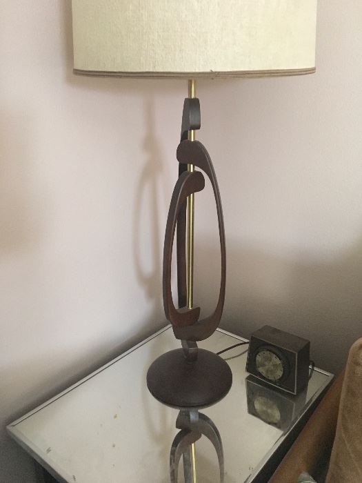 Mid Century Style Wood Lamp