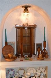 Myrtlewood, miniature display cabinet