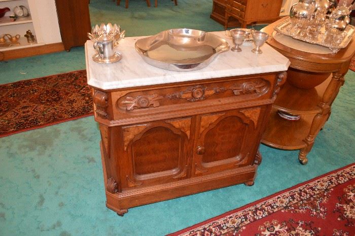 Marble Top Side cabinet