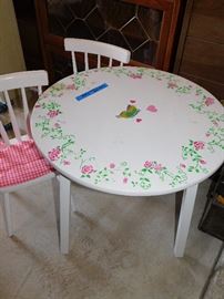 1950's childs table and chairs by Delphos Bending Company