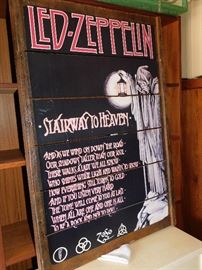 Hand painted Led Zeppelin sign from Led Zeppelin IV-or for you purists out there, the ZOSO album.