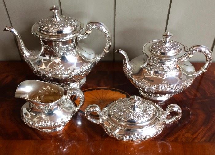Gorham 4 Piece Sterling "Buttercup" Coffee and Tea Set