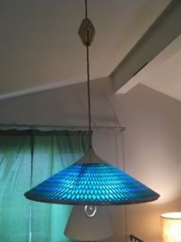 awesome blue pull-down light