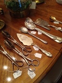 Silver plate serving utensils
