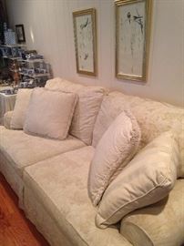 Large white sofa