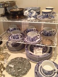 Bristol House blue & white dishes