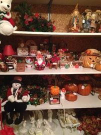Great assortment of holiday decorations