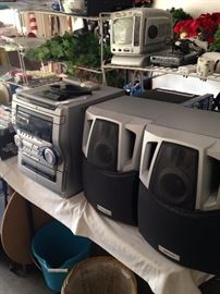 CD player, speakers, and other electronics