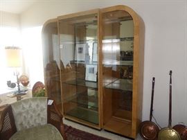 BURL OLIVE WOOD CURIO BY HENREDON