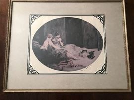 Larry L Carty lithograph
Sirens with kittens