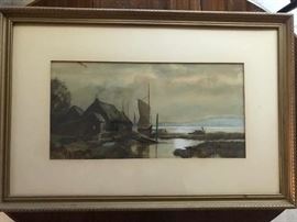 Old watercolor European theme