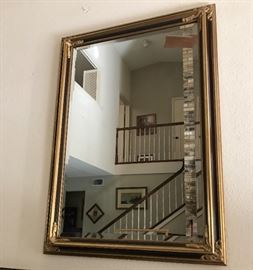 Large ornate beveled mirror