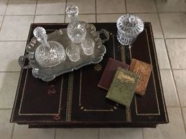 Maitland Smith books style leather coffee table with three drawers