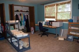 Hockey Cards, Desk, Book Shelf, Hats