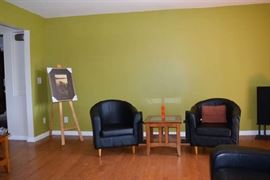 Easel, Art, End Tables Chairs