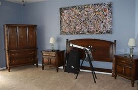 WHite Furn Co Bedrm Set, Art, Lamps, V Firth Drum Xyzlaphone