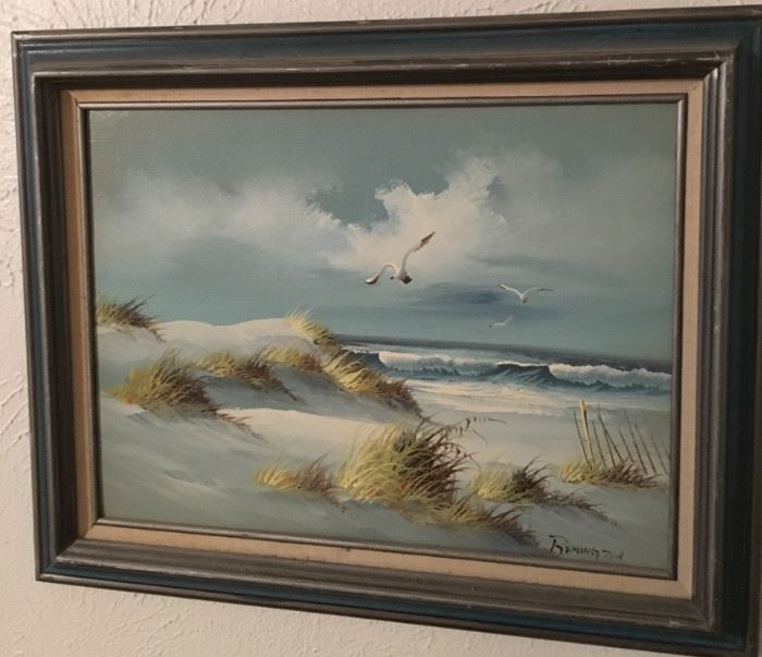 Beautiful Framed Signed Oil Painting by Remington.